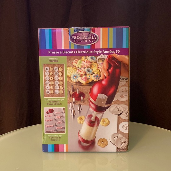 Nostalgia Kitchen New Nostalgia Electric Cookie Press 5s Style Red